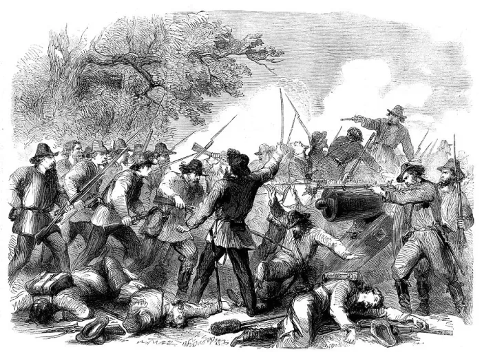 Framed Print : The Civil War in America: Colonel Fitch and the 46th Indiana Volunteers... 1862. Creator: Unknown Framed Print : The Civil War in America: Colonel Fitch and the 46th Indiana Volunteers... 1862. Creator: Unknown