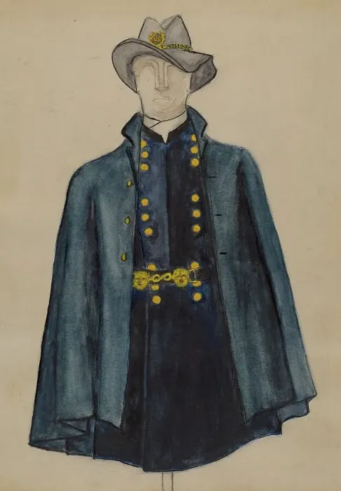 Framed Print : Civil War Field Uniform, c. 1936. Creator: Harold Smith