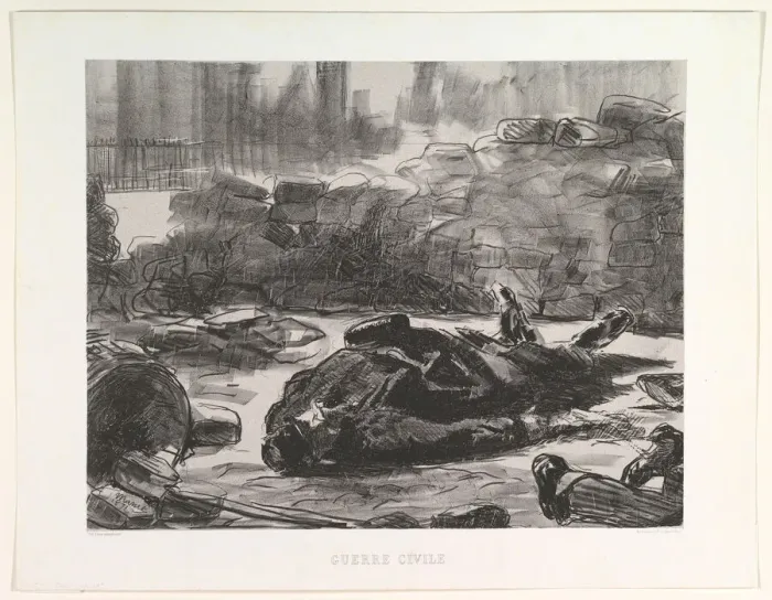 Framed Print : Civil War (Guerre Civile), 1871-73, published 1874. Creator: Edouard Manet Framed Print : Civil War (Guerre Civile), 1871-73, published 1874. Creator: Edouard Manet