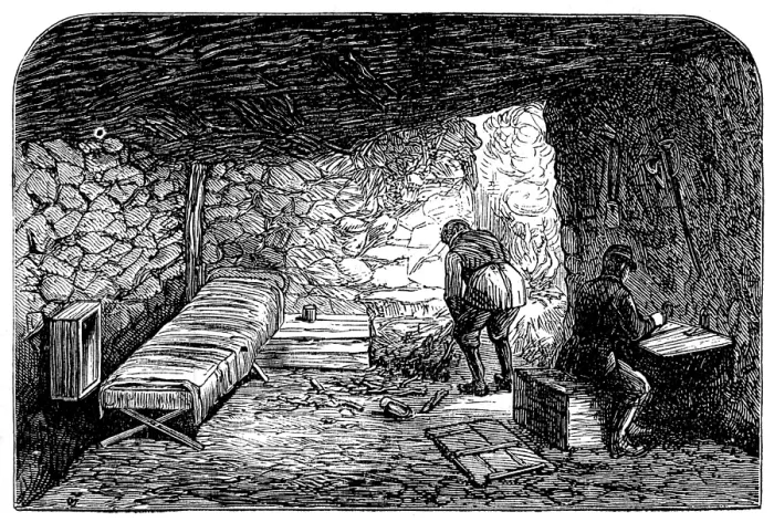 Framed Print : The Civil War in Spain: casemate in the battery of San Lorenzo, 1874. Creator: Unknown Framed Print : The Civil War in Spain: casemate in the battery of San Lorenzo, 1874. Creator: Unknown