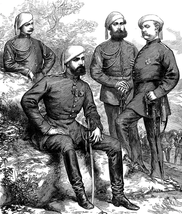 Framed Print : The Civil War in Spain: Don Carlos and his staff, 1873. Creator: Unknown Framed Print : The Civil War in Spain: Don Carlos and his staff, 1873. Creator: Unknown