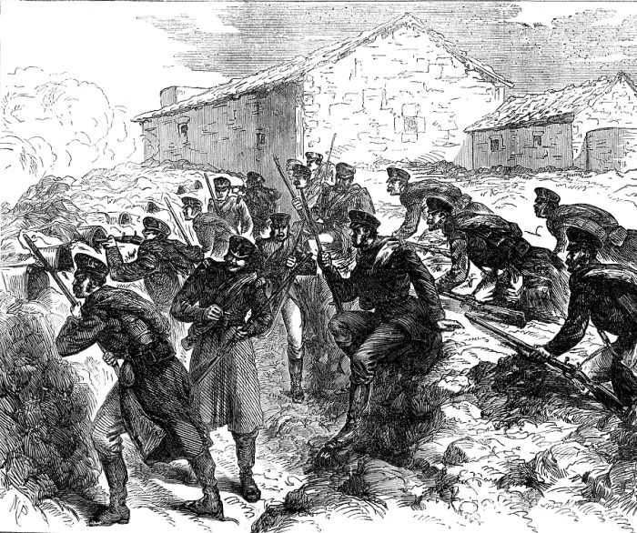 Framed Print : The Civil War in Spain: trenches [at] San Candido Redoubt (Las Carreras), near Bilbao, 1874. Creator: Unknown