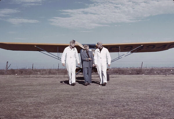 Civilian pilot training school, returning from practice... Meacham Field, Fort Worth, Tex. 1942. Creator: Arthur Rothstein