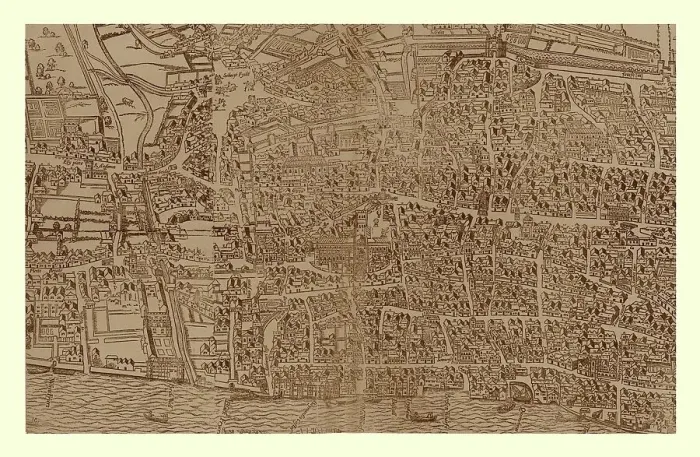Framed Print : Civitas Londinum, c1560-1620, (1886). Artist: Ralph Agas Framed Print : Civitas Londinum, c1560-1620, (1886). Artist: Ralph Agas