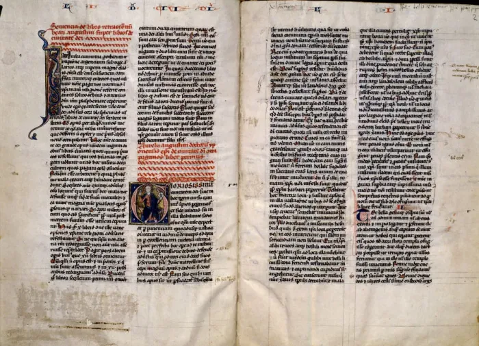 Framed Print : De Civitate Dei Libri XXII (City of God), handwritten copy made probably in Avignon (France) Framed Print : De Civitate Dei Libri XXII (City of God), handwritten copy made probably in Avignon (France)