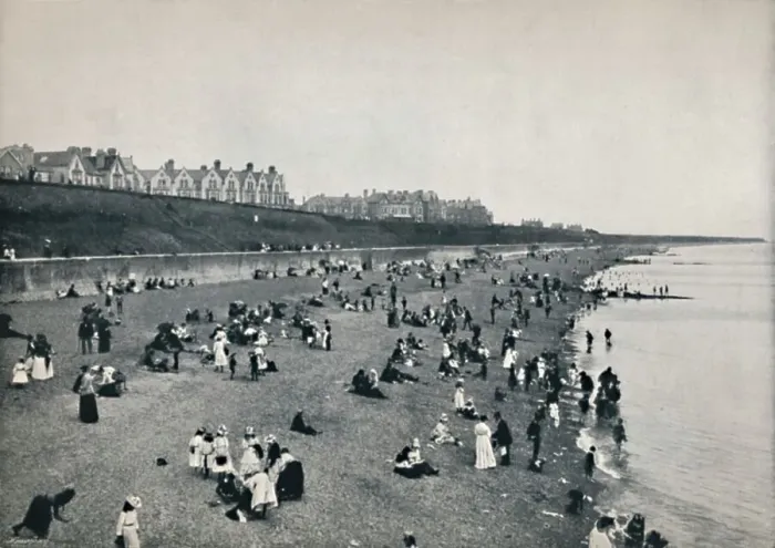 Framed Print : Clacton-On-Sea - On the Beach, 1895 Framed Print : Clacton-On-Sea - On the Beach, 1895