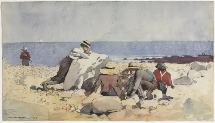 Framed Print : A Clam-Bake, 1873. Creator: Winslow Homer (American, 1836-1910) Framed Print : A Clam-Bake, 1873. Creator: Winslow Homer (American, 1836-1910)