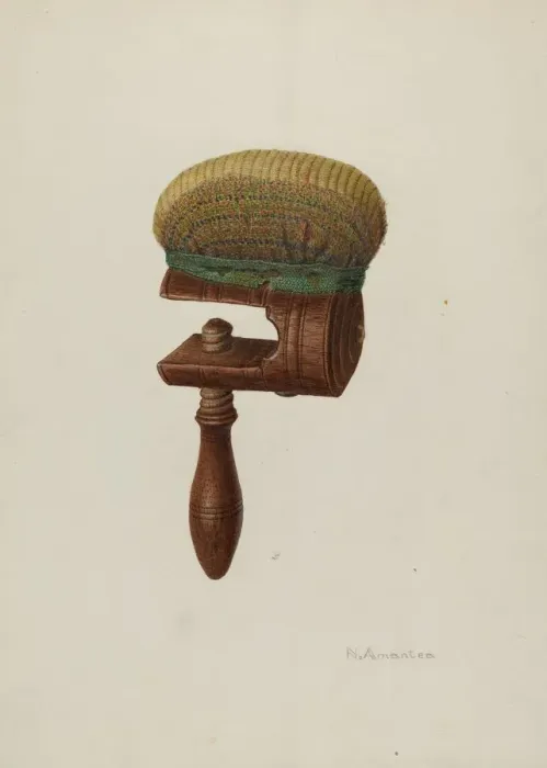 Framed Print : Clamp Pincushion, 1940. Creator: Nicholas Amantea Framed Print : Clamp Pincushion, 1940. Creator: Nicholas Amantea