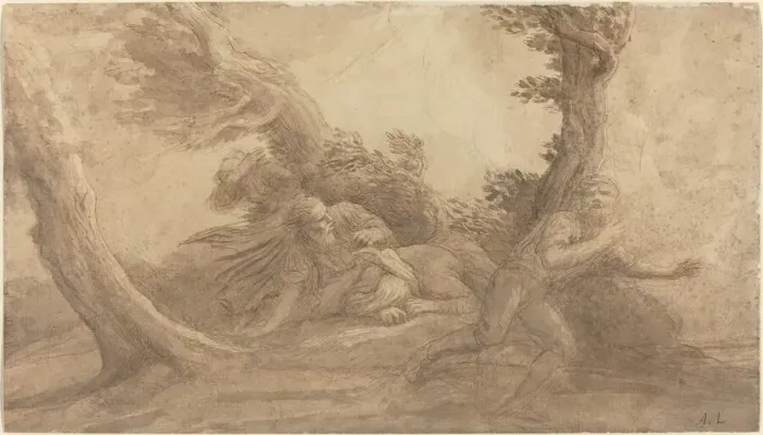 Framed Print : Clap of Thunder. Creator: Alphonse Legros Framed Print : Clap of Thunder. Creator: Alphonse Legros