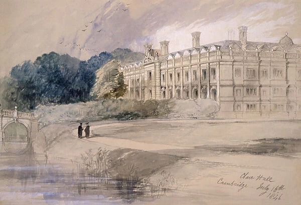 Clare Hall, Cambridge, 1846. Artist: Sir John Gilbert
