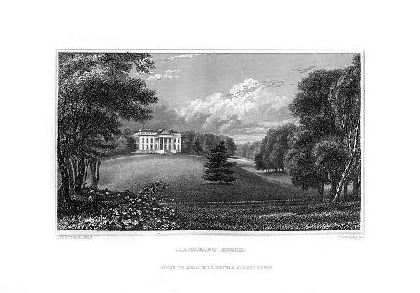 Claremont House, Esher, Surrey, 1829. Artist: J Rogers