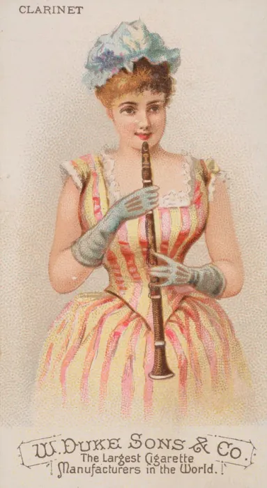 Framed Print : Clarinet, from the Musical Instruments series (N82) for Duke brand cigarettes, 1888 Framed Print : Clarinet, from the Musical Instruments series (N82) for Duke brand cigarettes, 1888