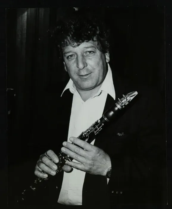 Framed Print : Clarinetist John Denman at the Bass Clef, London, 1985. Artist: Denis Williams Framed Print : Clarinetist John Denman at the Bass Clef, London, 1985. Artist: Denis Williams