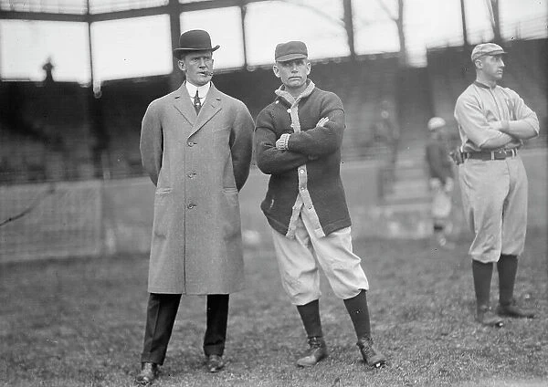 Clark Griffith, right, 1912. Creator: Harris & Ewing. Clark Griffith, right, 1912. Creator: Harris & Ewing