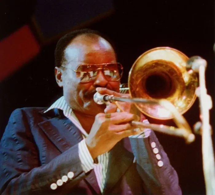 Framed Print : Clark Terry, c1980. Creator: Brian Foskett Framed Print : Clark Terry, c1980. Creator: Brian Foskett