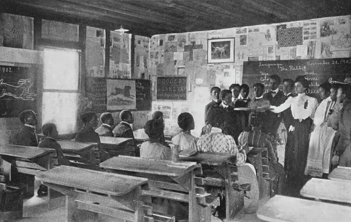 Framed Print : Class in language, 1904. Creator: Frances Benjamin Johnston Framed Print : Class in language, 1904. Creator: Frances Benjamin Johnston