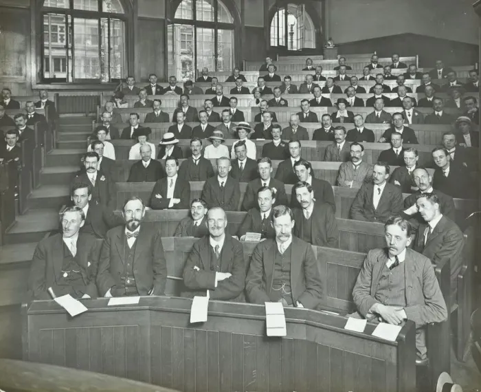 Framed Print : A class listening to a lecture, London Day Training College, 1914 Framed Print : A class listening to a lecture, London Day Training College, 1914