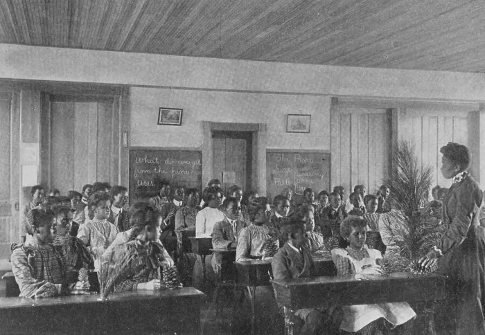 Framed Print : Class in nature study, 1904. Creator: Frances Benjamin Johnston Framed Print : Class in nature study, 1904. Creator: Frances Benjamin Johnston