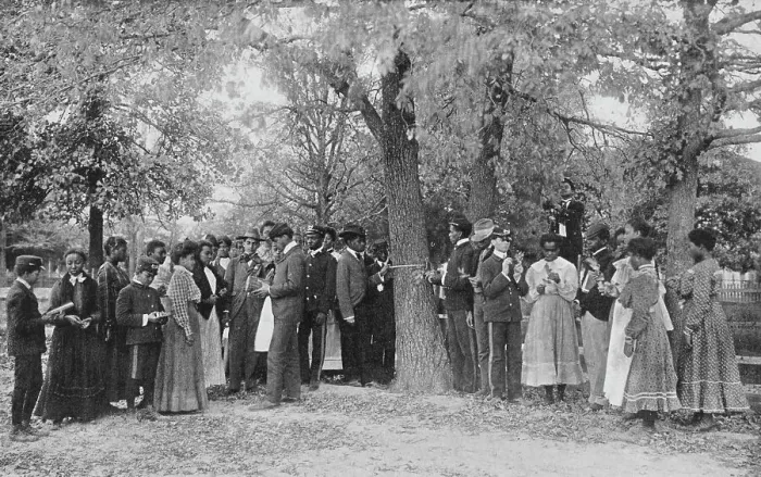 Framed Print : Class in outdoor nature study, 1904. Creator: Frances Benjamin Johnston Framed Print : Class in outdoor nature study, 1904. Creator: Frances Benjamin Johnston