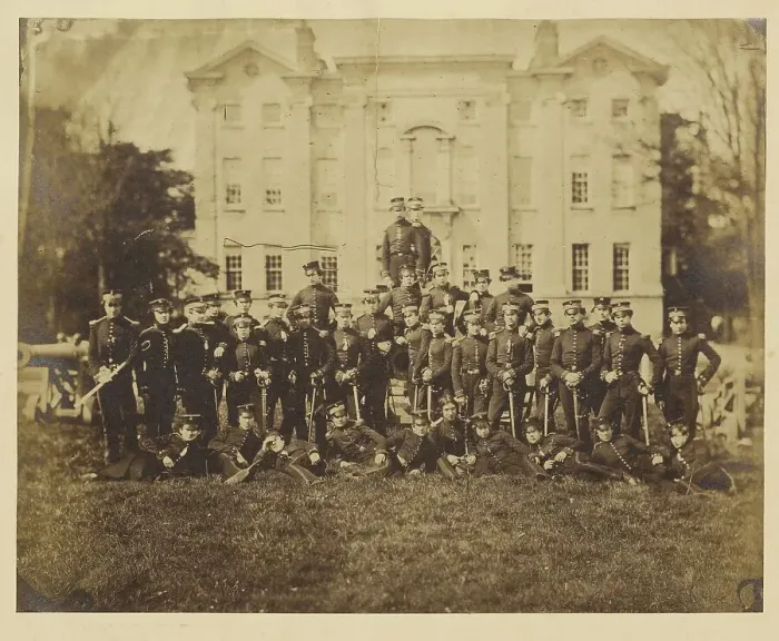 Framed Print : Class portrait, Addiscombe Military Seminary, 1857. Creator: Unknown Framed Print : Class portrait, Addiscombe Military Seminary, 1857. Creator: Unknown