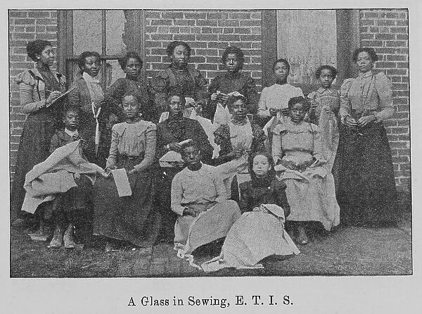 A Class in Sewing, E. T. I. S. 1903. Creator: Unknown