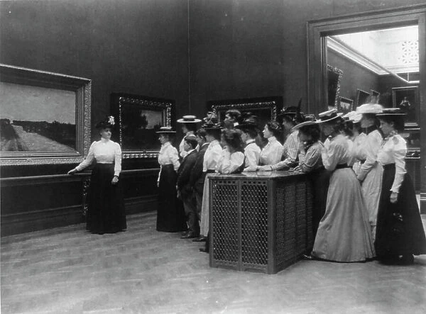 A class visiting the Art Gallery, (1899?). Creator: Frances Benjamin Johnston