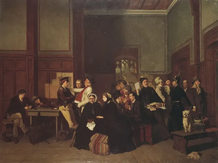 Framed Print : Third Class Waiting Room, 1865 Framed Print : Third Class Waiting Room, 1865