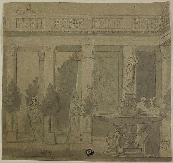 Classical Interior Scene, 18th century. Creator: Unknown