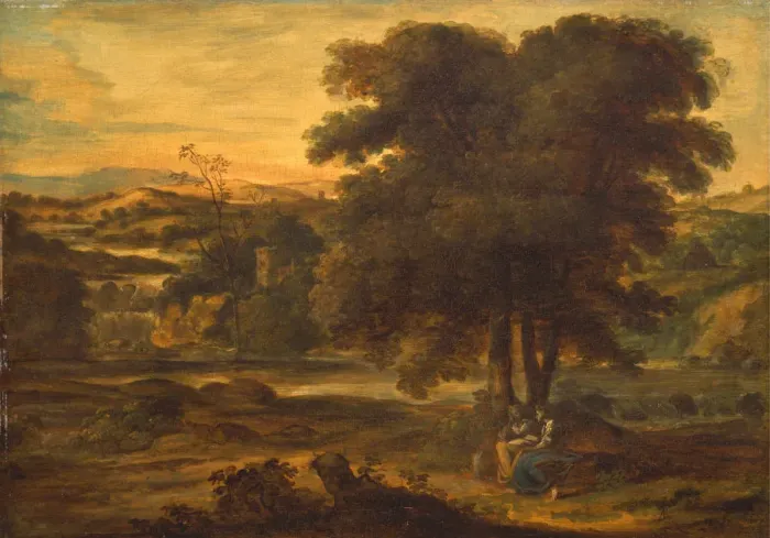 Framed Print : Classical Landscape, 1767-1771. Artist: Runciman, Alexander (1736-1785) Framed Print : Classical Landscape, 1767-1771. Artist: Runciman, Alexander (1736-1785)
