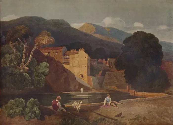 Framed Print : Classical Landscape, 1923. Artist: John Sell Cotman Framed Print : Classical Landscape, 1923. Artist: John Sell Cotman