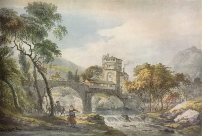 Framed Print : A Classical Landscape, c18th century. Artist: Paul Sandby Framed Print : A Classical Landscape, c18th century. Artist: Paul Sandby