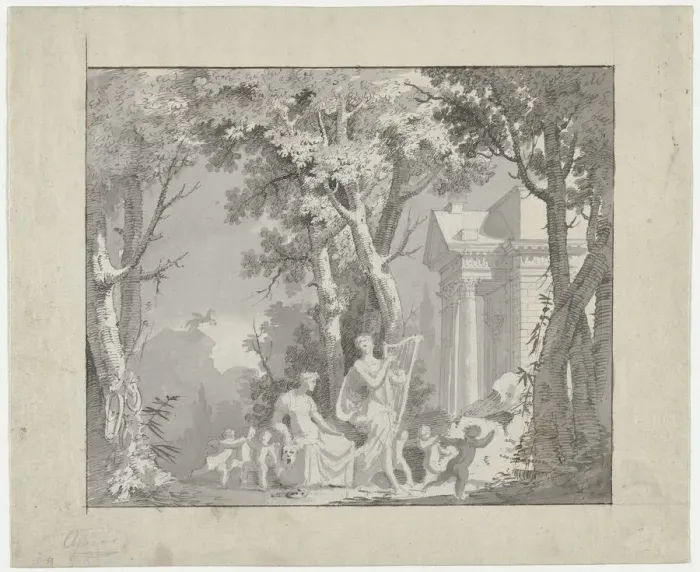 Framed Print : Classical Scene, 1775-1800. Creator: Francisco Vieira (Portuguese, 1765-1805), circle of Framed Print : Classical Scene, 1775-1800. Creator: Francisco Vieira (Portuguese, 1765-1805), circle of