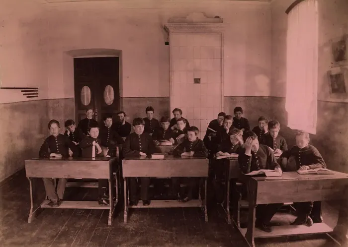 Framed Print : Classroom During a Lesson, 1889. Creator: N Terekhov