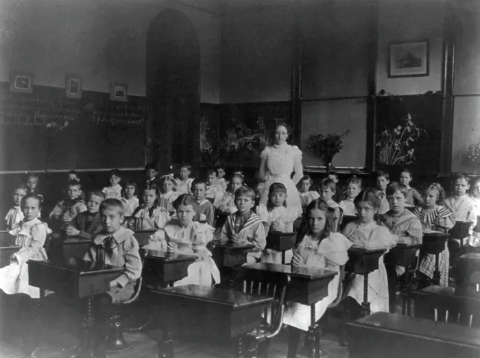 Framed Print : Classroom scenes in Washington, D.C. public schools: general classroom scenes, 1st Division, (1899?) Creator: Frances Benjamin Johnston Framed Print : Classroom scenes in Washington, D.C. public schools: general classroom scenes, 1st Division, (1899?) Creator: Frances Benjamin Johnston
