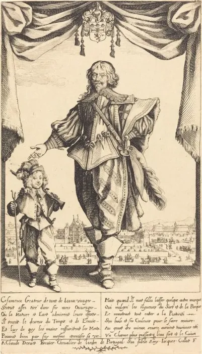 Framed Print : Claude Deruet and his Son, Jean, 1632. Creator: Jacques Callot Framed Print : Claude Deruet and his Son, Jean, 1632. Creator: Jacques Callot