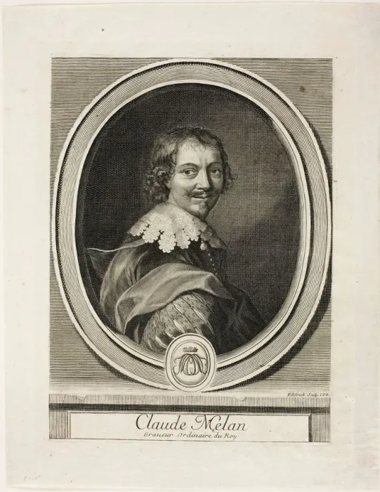 Framed Print : Claude Mellan, n. d. Creator: Gerard Edelinck Framed Print : Claude Mellan, n. d. Creator: Gerard Edelinck
