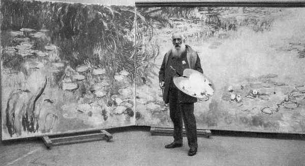 Claude Monet, French Impressionist painter, 1923