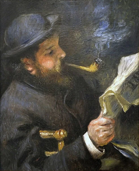 Claude Monet lisant, ca 1873. Creator: Renoir, Pierre Auguste (1841-1919)