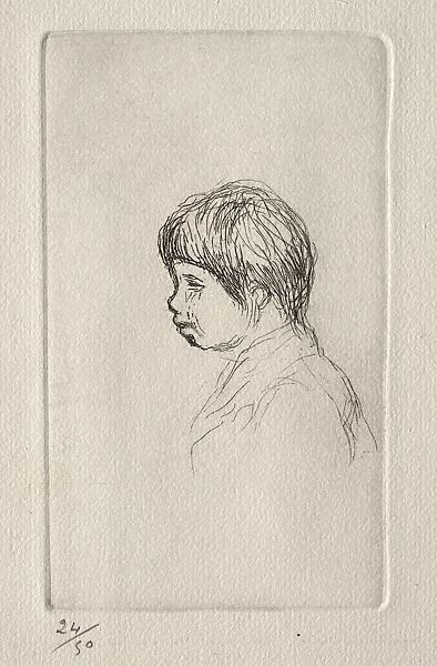 Claude Renoir, de profil. Creator: Pierre-Auguste Renoir (French, 1841-1919)