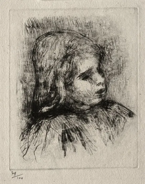Framed Print : Claude Renoir, de trois-quarts a droite, 1908. Creator: Pierre-Auguste Renoir (French Framed Print : Claude Renoir, de trois-quarts a droite, 1908. Creator: Pierre-Auguste Renoir (French