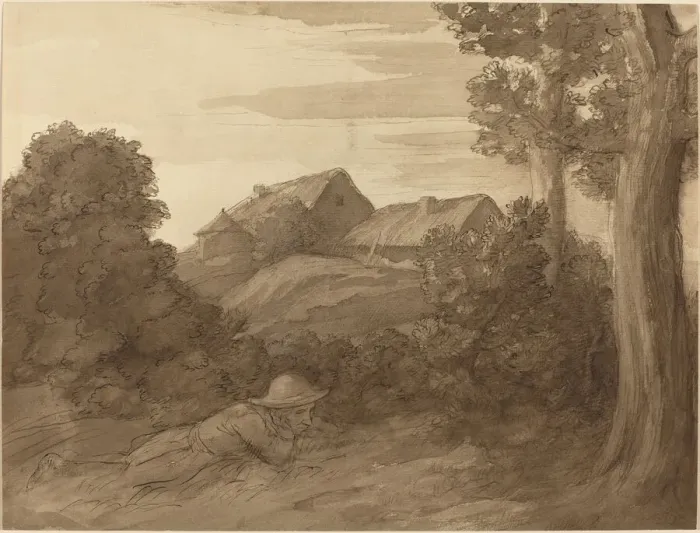 Framed Print : Claudes Farm. Creator: Alphonse Legros Framed Print : Claudes Farm. Creator: Alphonse Legros