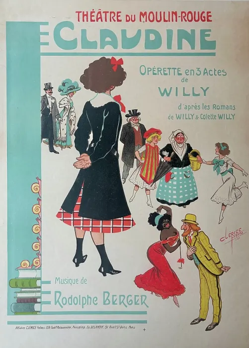 Framed Print : Claudine. Operette d'apres les romans de Willy & Colette Willy. Musique de Rodolphe Berger, 1910