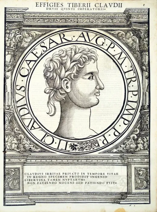 Framed Print : Claudius Caesar (10 BC - 54 AD), 1559 Framed Print : Claudius Caesar (10 BC - 54 AD), 1559