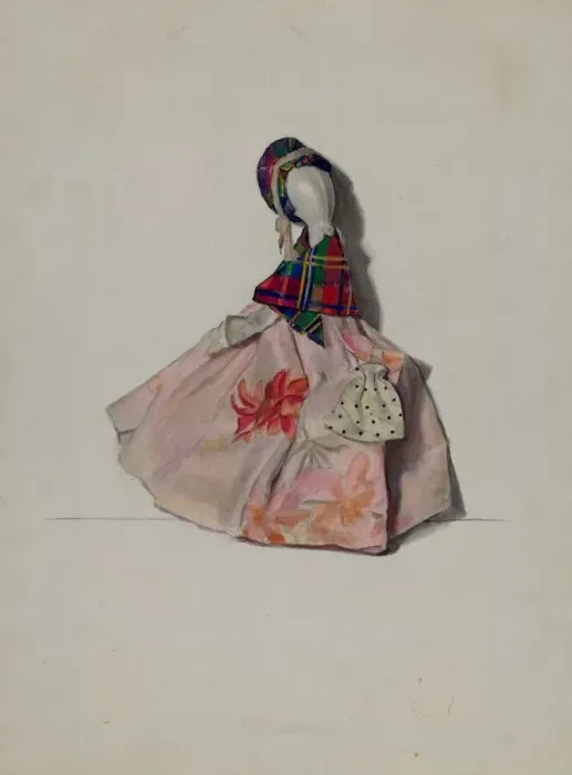 Framed Print : Clay Pipe Doll, c. 1936. Creator: Jane Iverson Framed Print : Clay Pipe Doll, c. 1936. Creator: Jane Iverson