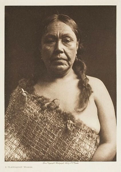 A Clayoguot Woman, 1915. Creator: Edward Sheriff Curtis