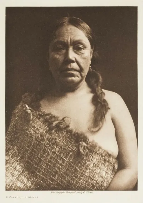 Framed Print : A Clayoguot Woman, 1915. Creator: Edward Sheriff Curtis Framed Print : A Clayoguot Woman, 1915. Creator: Edward Sheriff Curtis