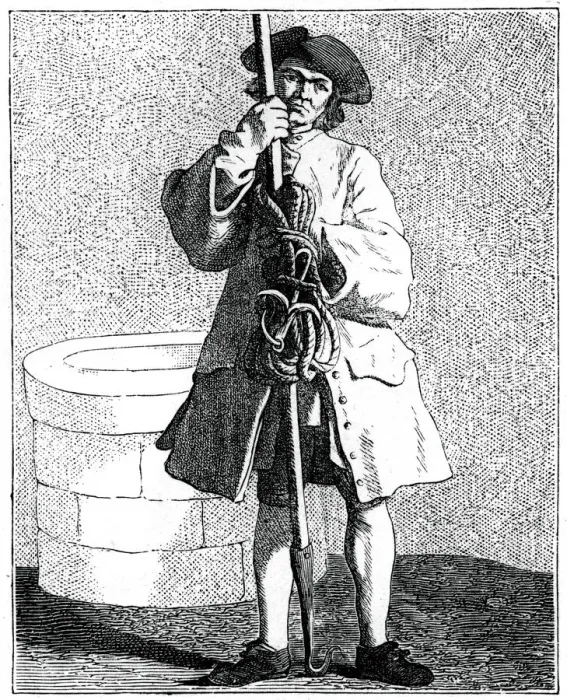 Framed Print : A Well Cleaner, 1737-1742. Artist: Bouchardon Framed Print : A Well Cleaner, 1737-1742. Artist: Bouchardon