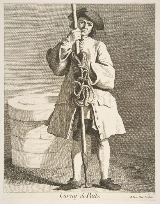 Framed Print : Well Cleaner, 1746. Creator: Caylus, Anne-Claude-Philippe de Framed Print : Well Cleaner, 1746. Creator: Caylus, Anne-Claude-Philippe de