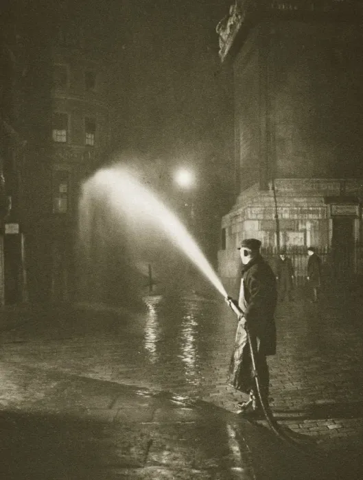 Framed Print : Cleaning the streets of Billingsgate, London, 20th century