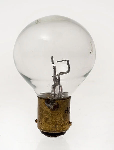 Clear headlamp bulb circa 1928. Creator: Unknown